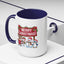 Christmas Mug - Merry Christmas White Text Reindeer Snowmen Penguin