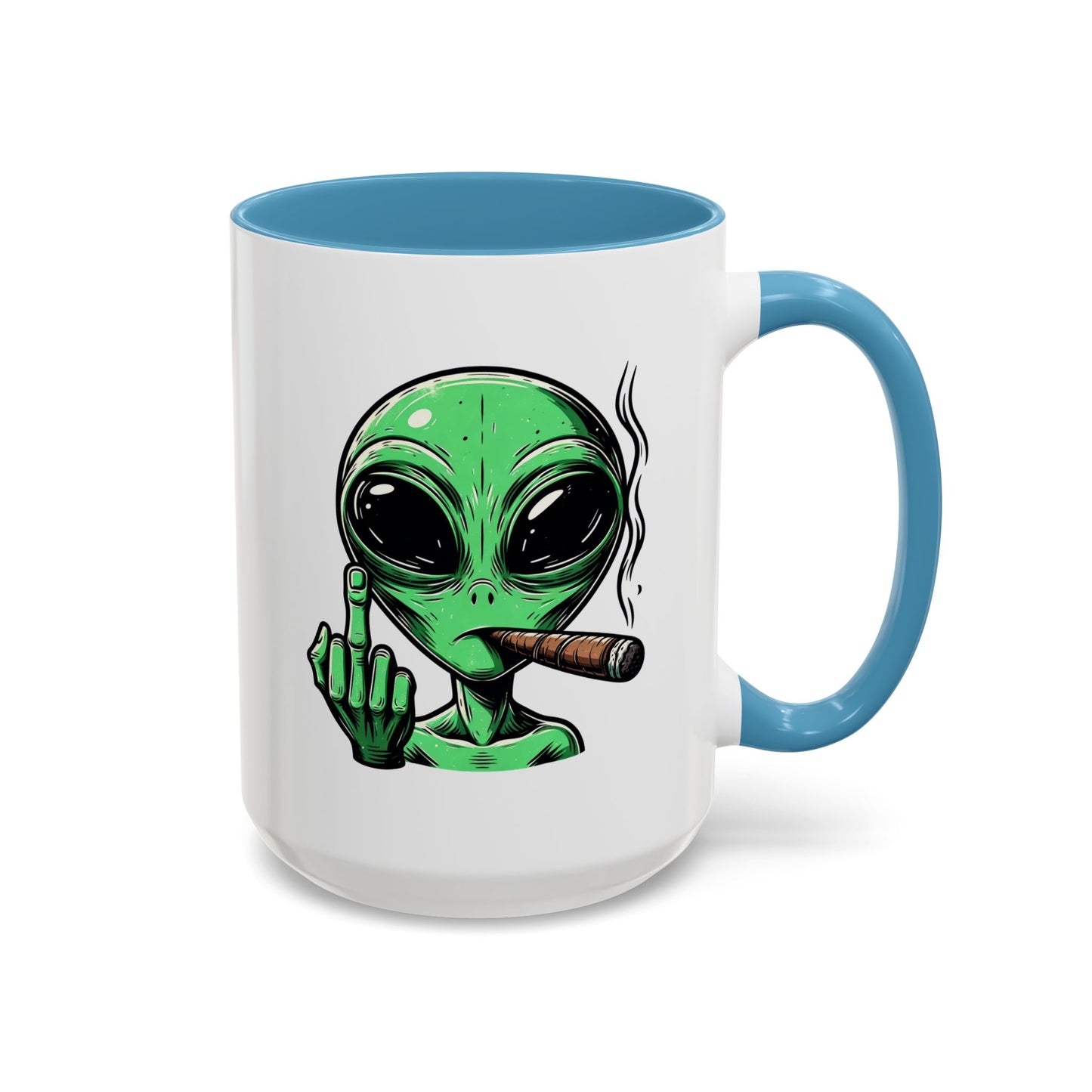 Adult Mug - Green Alien Fuck You Human