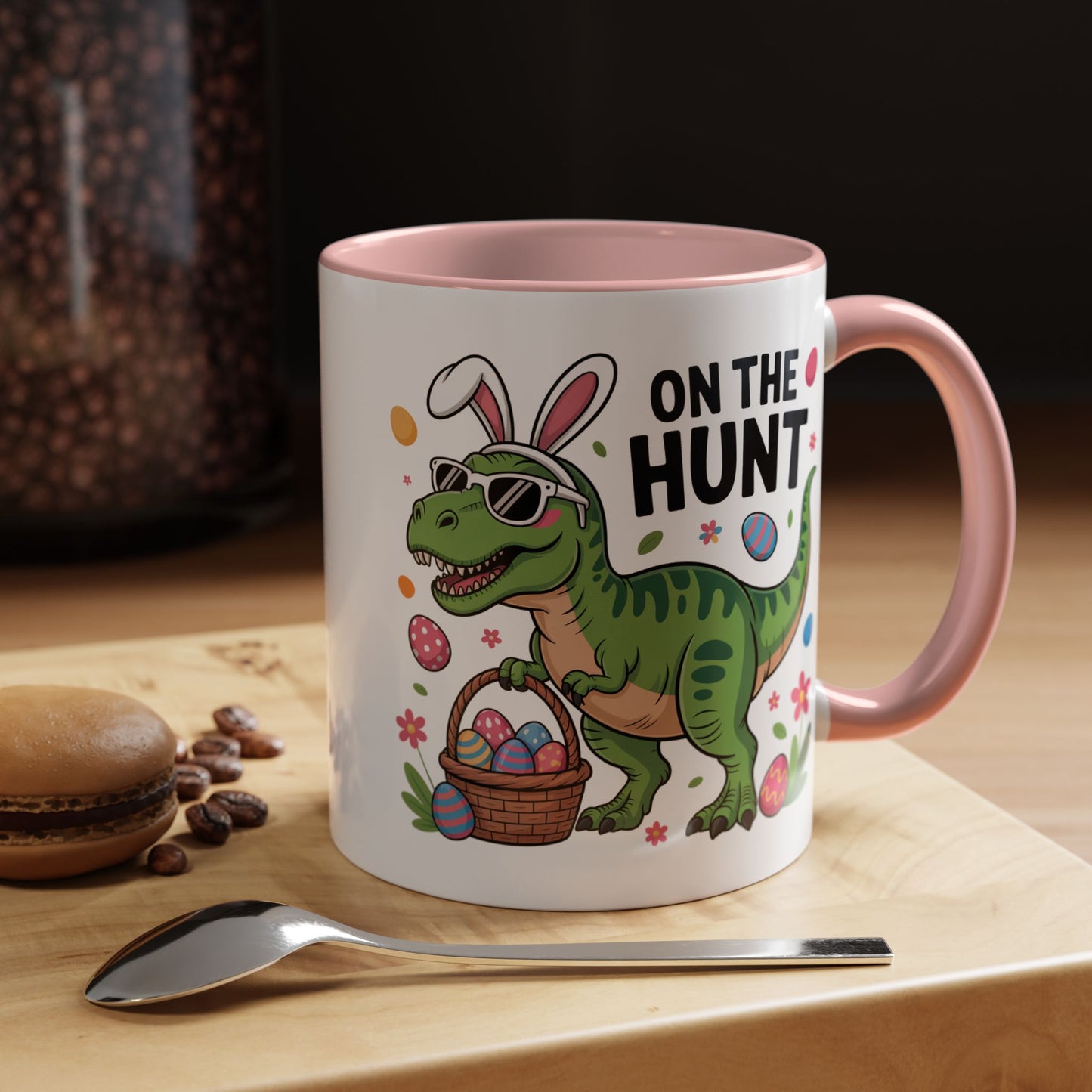 Easter Mug - On The Hunt Dinosaur