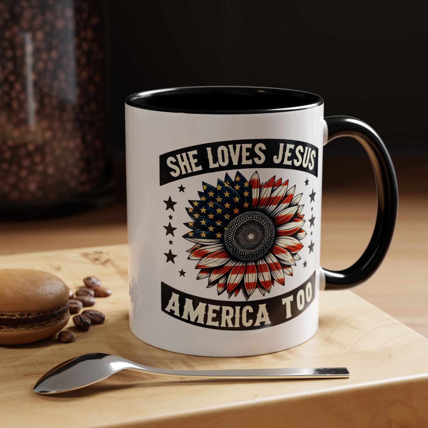 4th of July Mug - She Loves Jesus & America Too