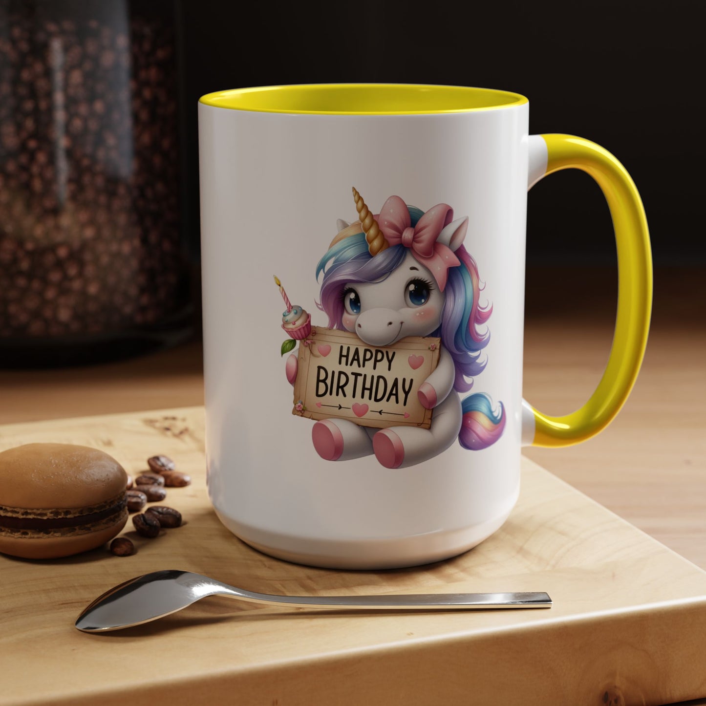 Birthday Mug - Girl Unicorn Happy Birthday Sign