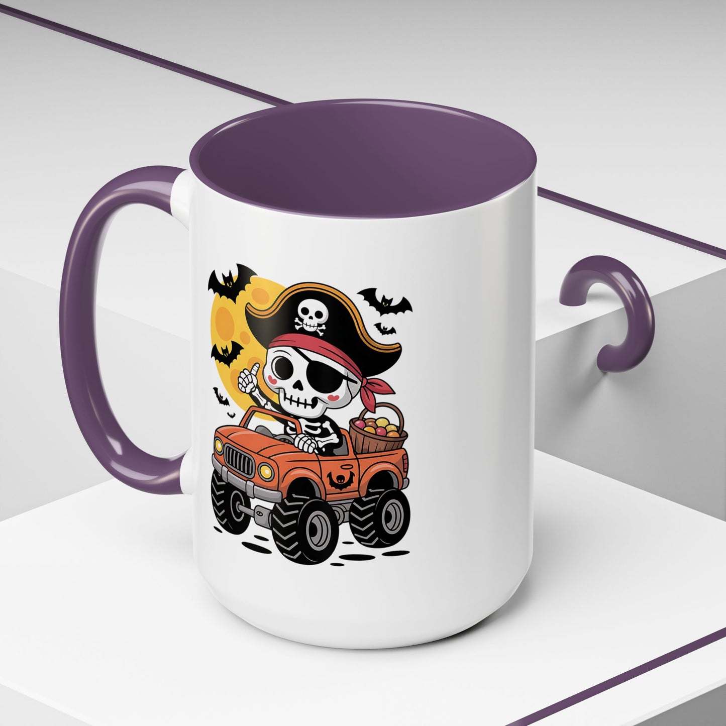 Halloween Mug - Driving Skeleton Pirate