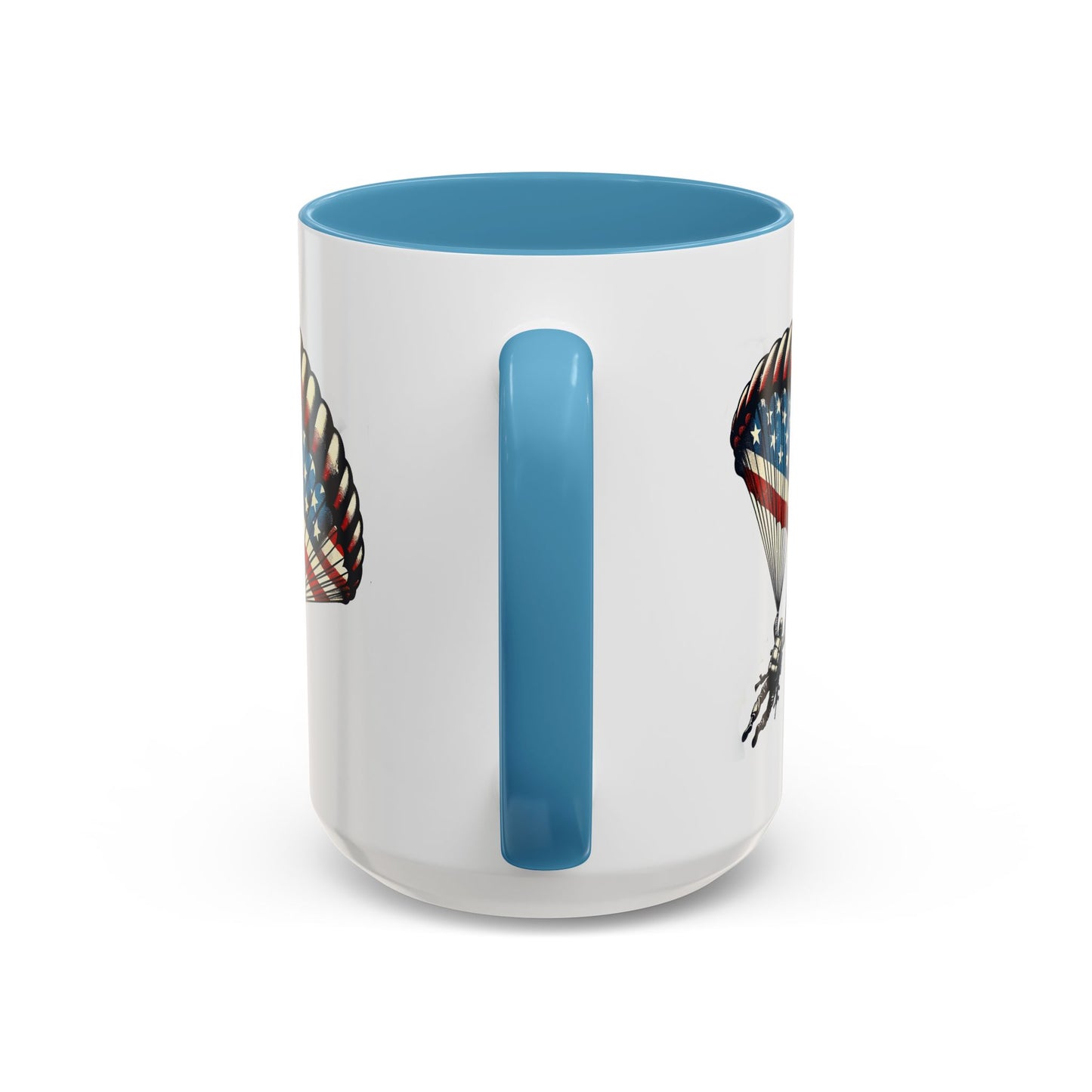 4th of July Mug - Airborne Soldier Parachute Flag