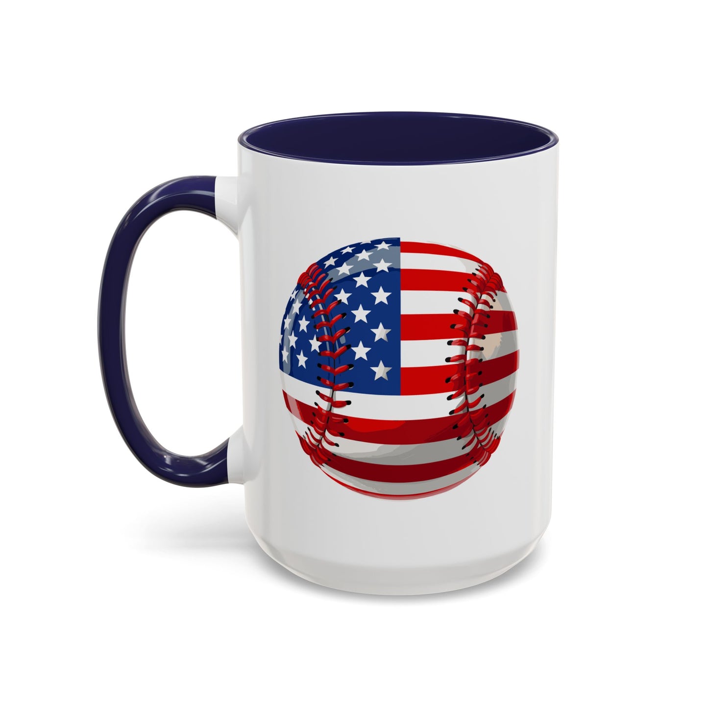4th of July Mug - Baseball American Flag