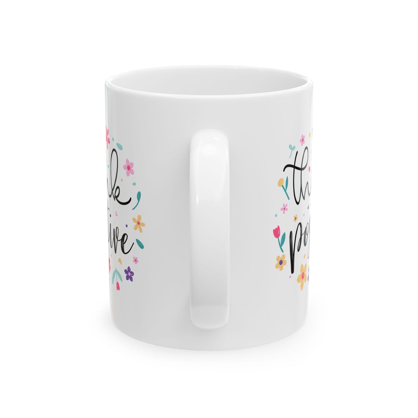 Wellness Mug - Think Positive Flowers