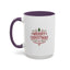 Christmas Mug - Merry Christmas Maroon Text Tree Star