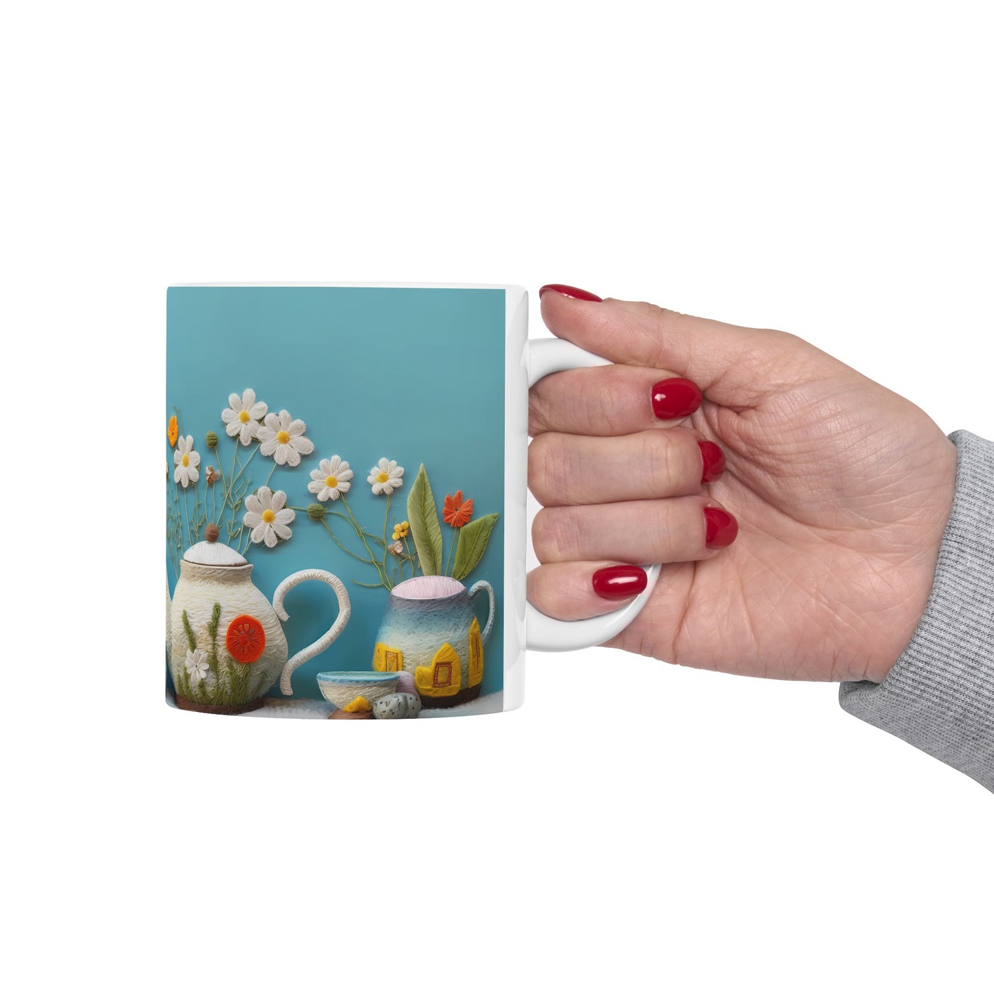 Artistic Mug - Felted Tea Pot