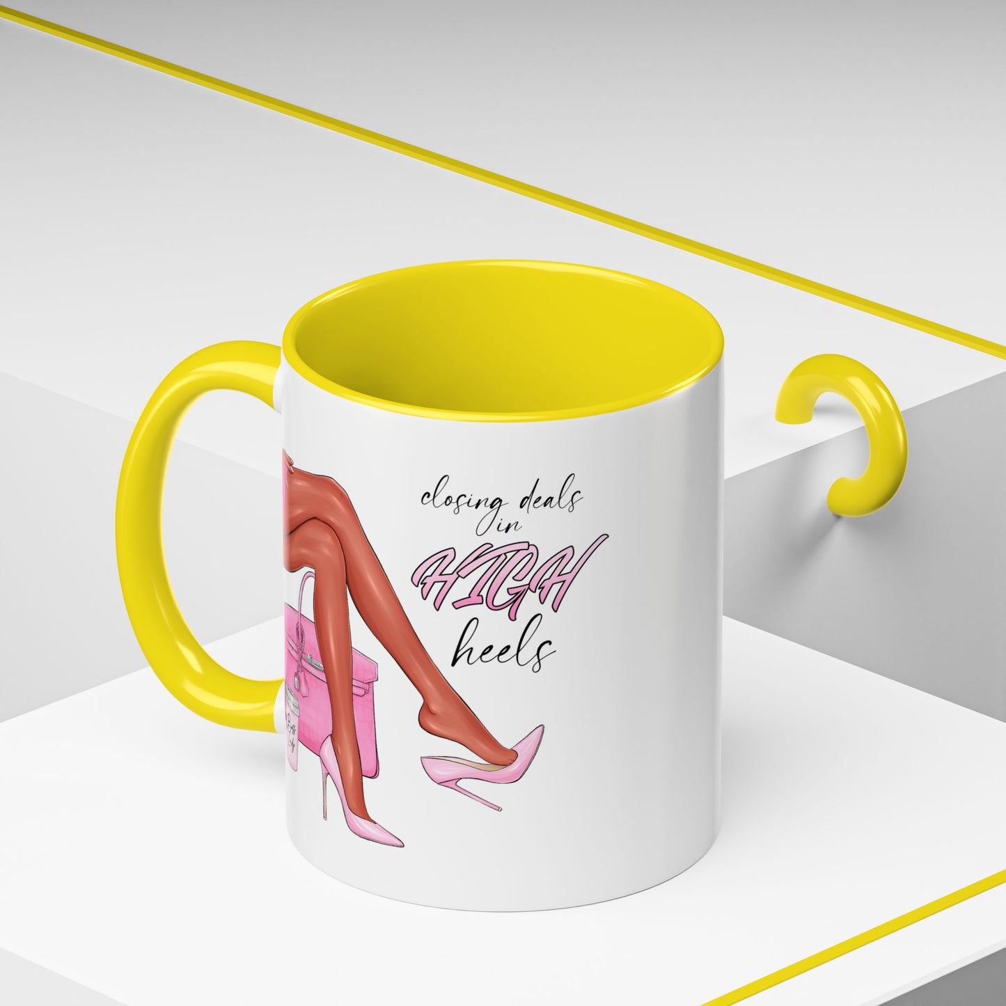 Humor Mug - Closing Deals in High Heels
