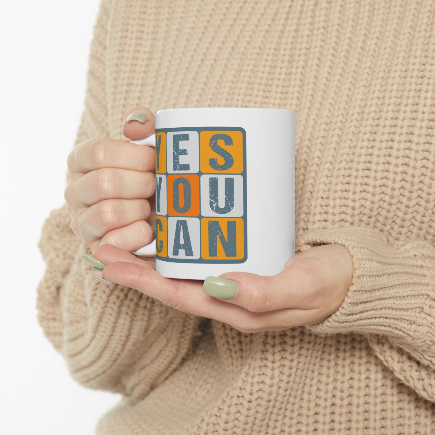 Motivation Mug - Yes You Can Squares