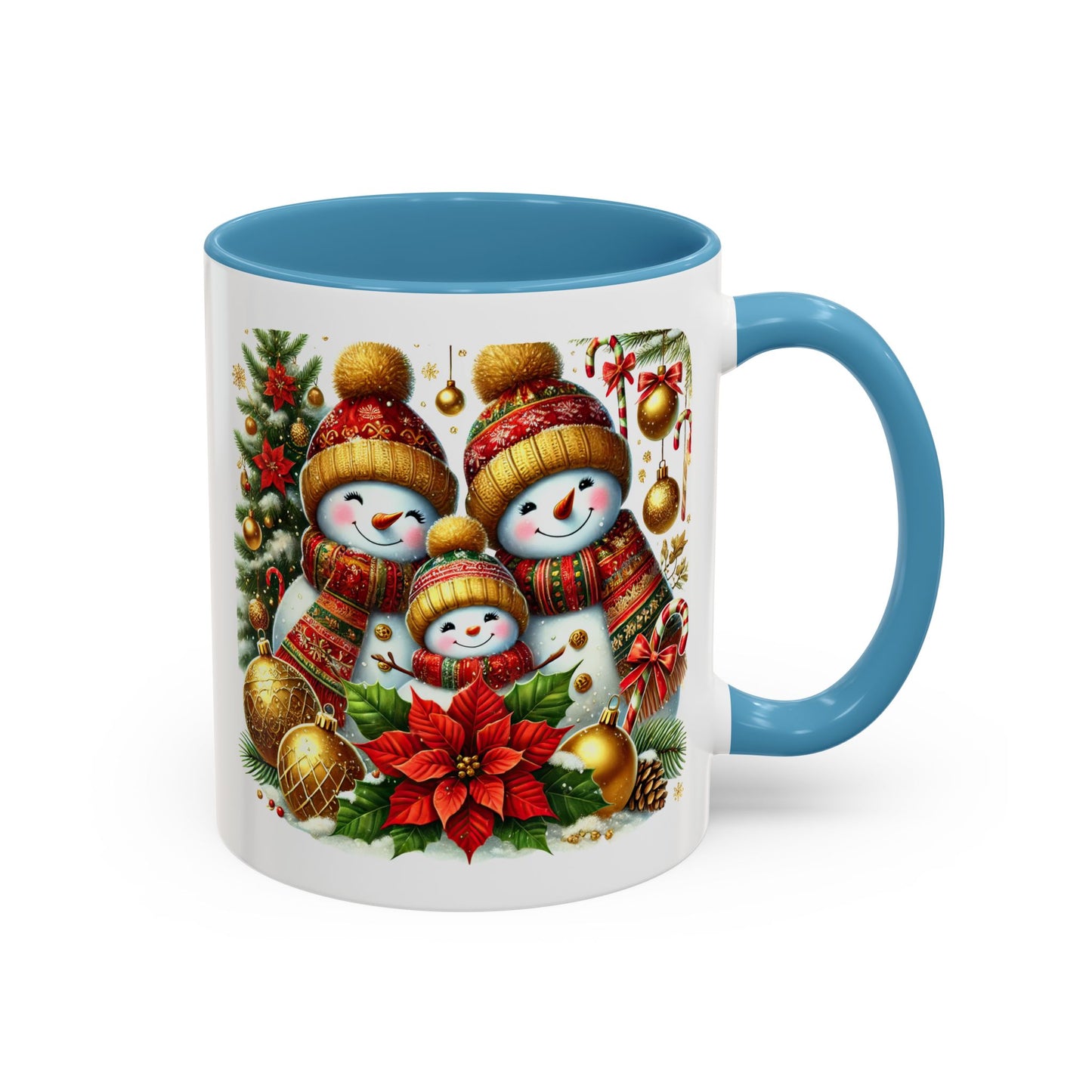 Christmas Mug - Gold Snowman Family 2