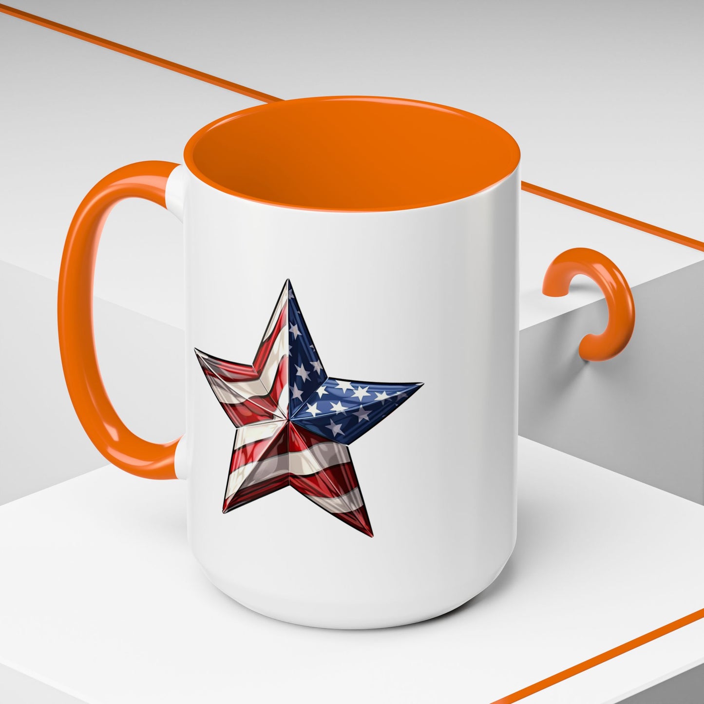 4th of July Mug - American Flag Star 3