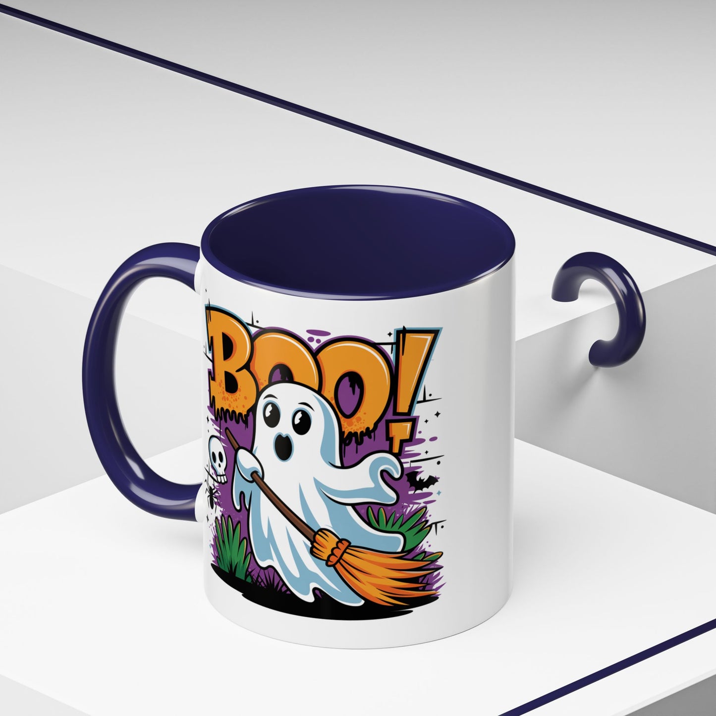 Halloween Mug - Boo! Flying Ghost With Broom