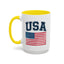 4th of July Mug - USA & Flag
