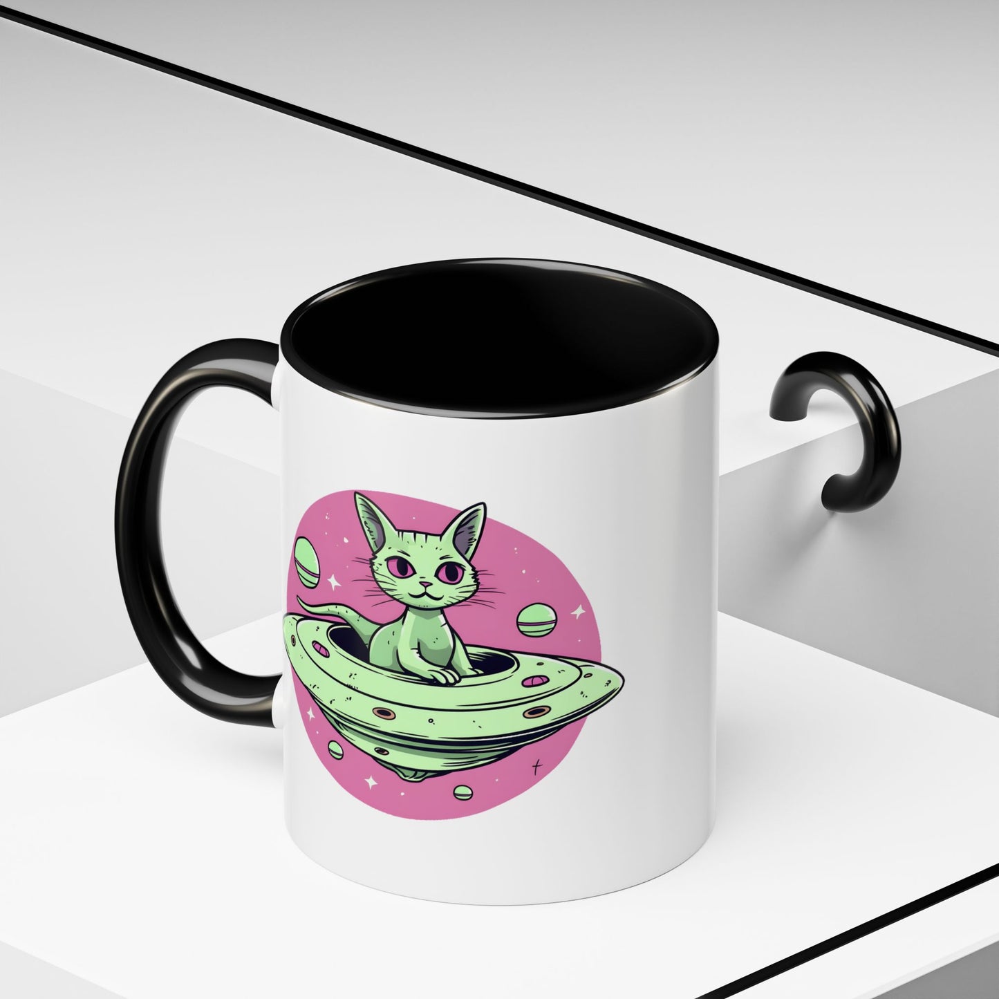 Alien Mug - Flying Saucer Cat