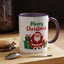 Christmas Mug - Merry Christmas Green & Red Text Santa Presents
