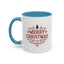 Christmas Mug - Merry Christmas Maroon Text Tree Star