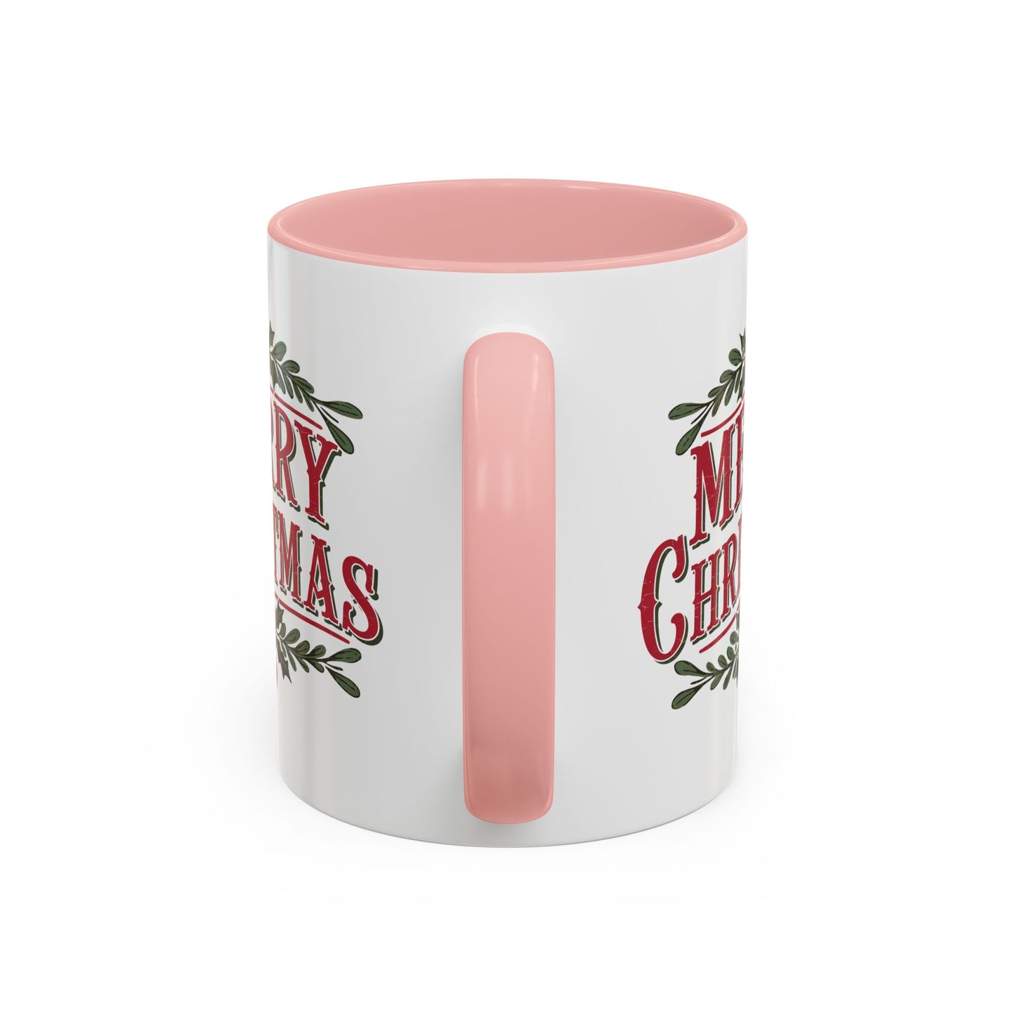 Christmas Mug - Merry Christmas Maroon Text Ornament Decorations