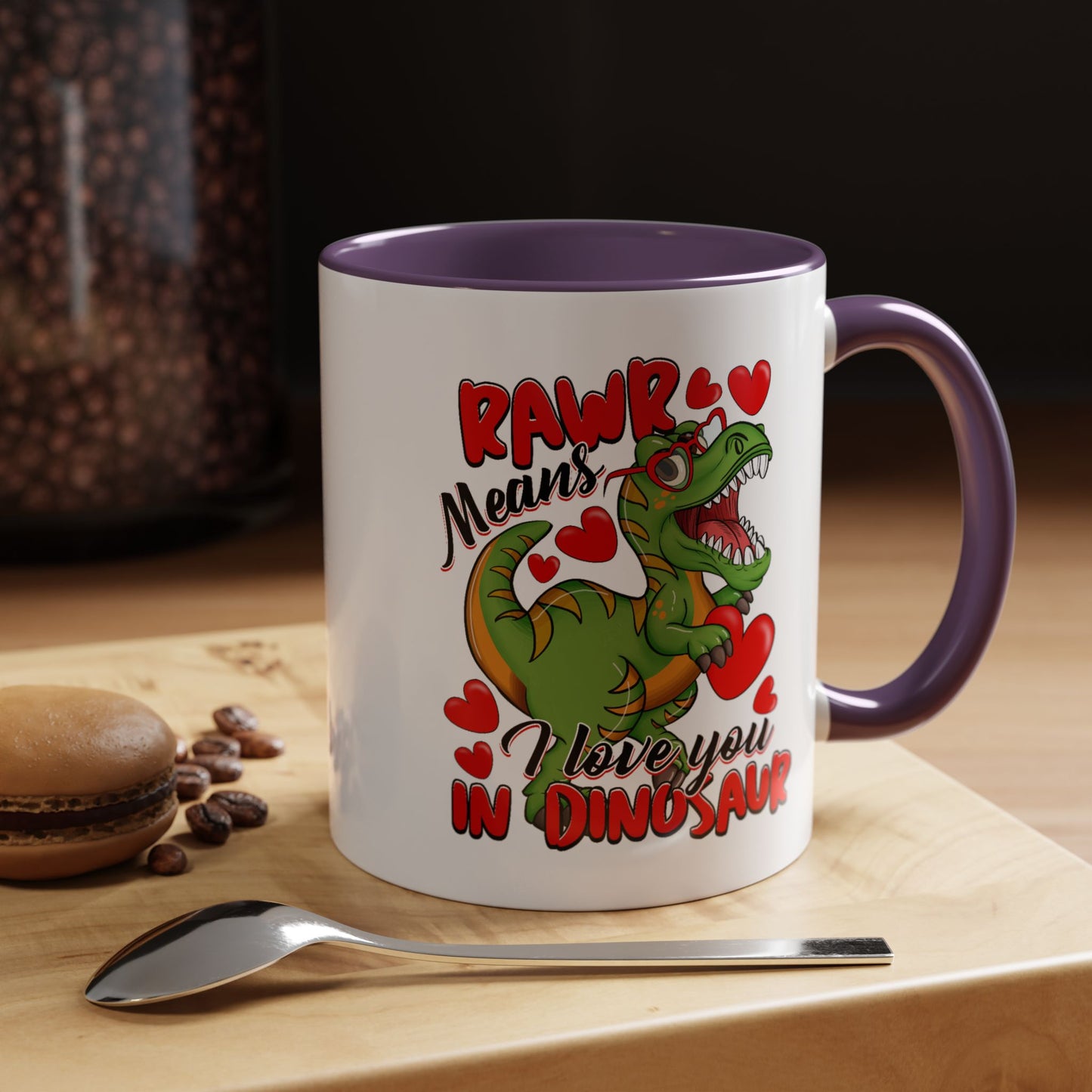 Valentine's Day Mug - Rawr Means I Love You