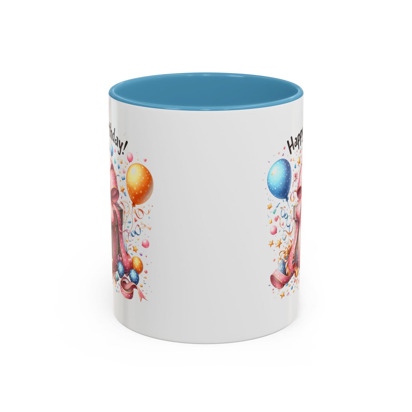 Birthday Mug - Happy Birthday Pink Ribbon Present