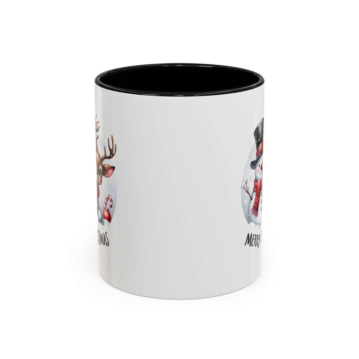 Chistmas Mug - Merry Christmas Snowman and Reindeer