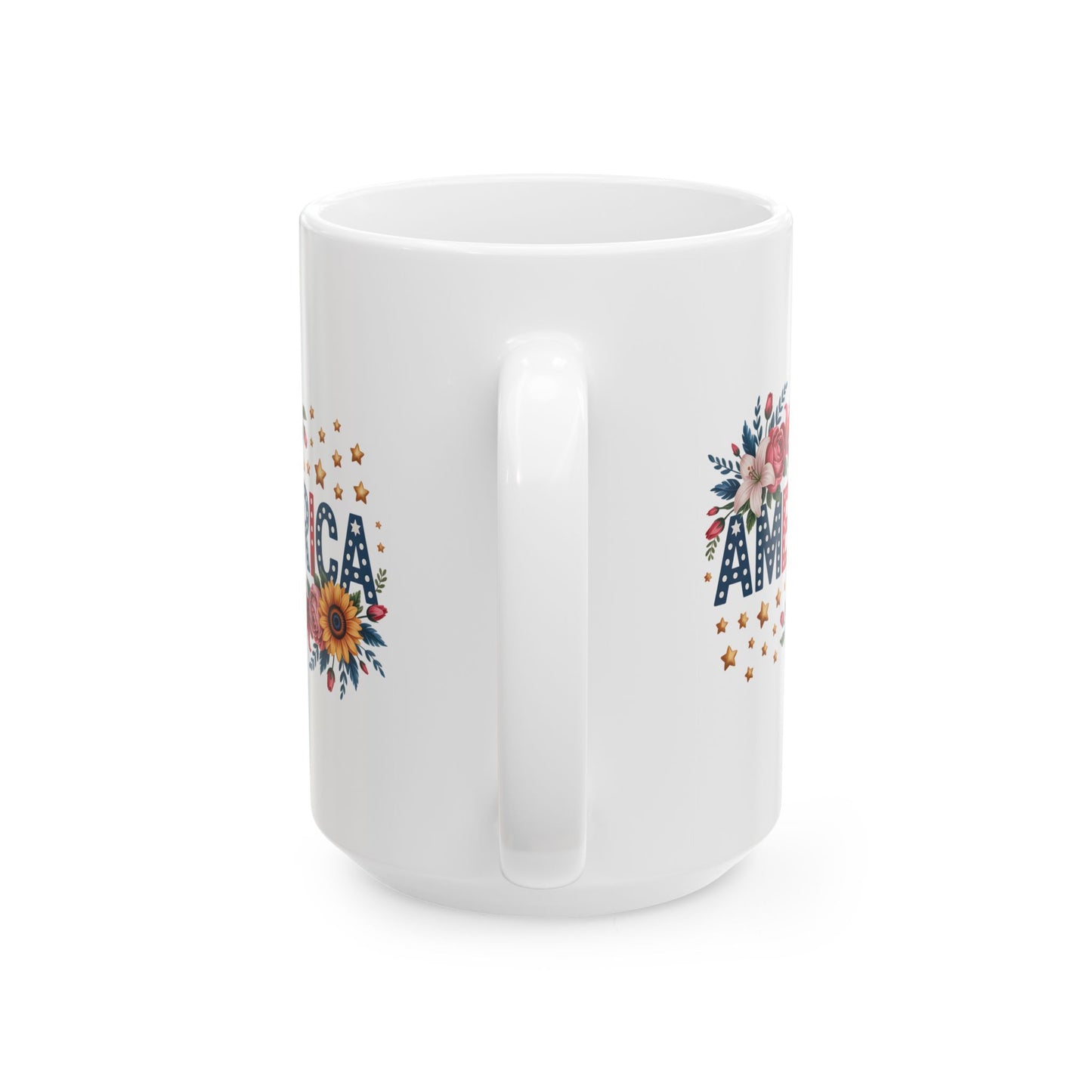 4th of July Mug - Floral America