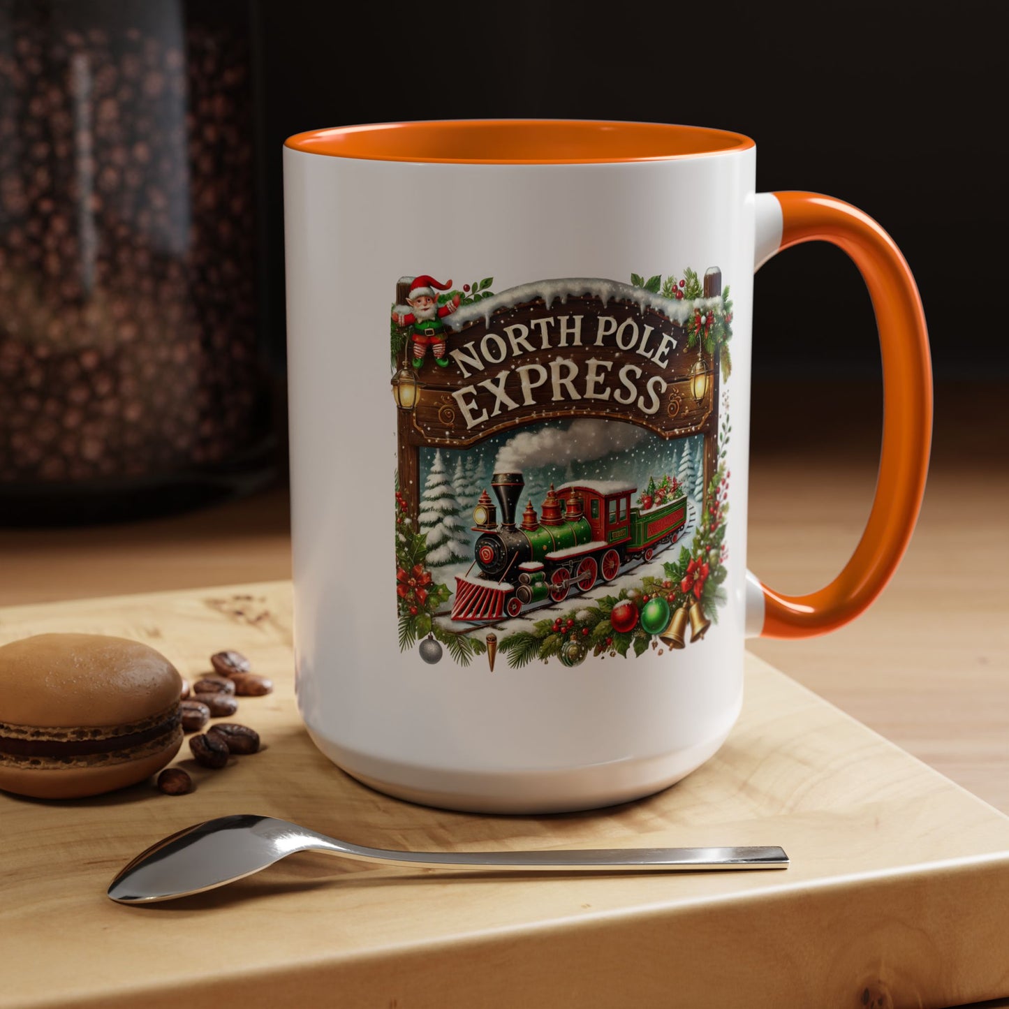 Christmas Mug - North Pole Express Steam Locomotive Ornaments
