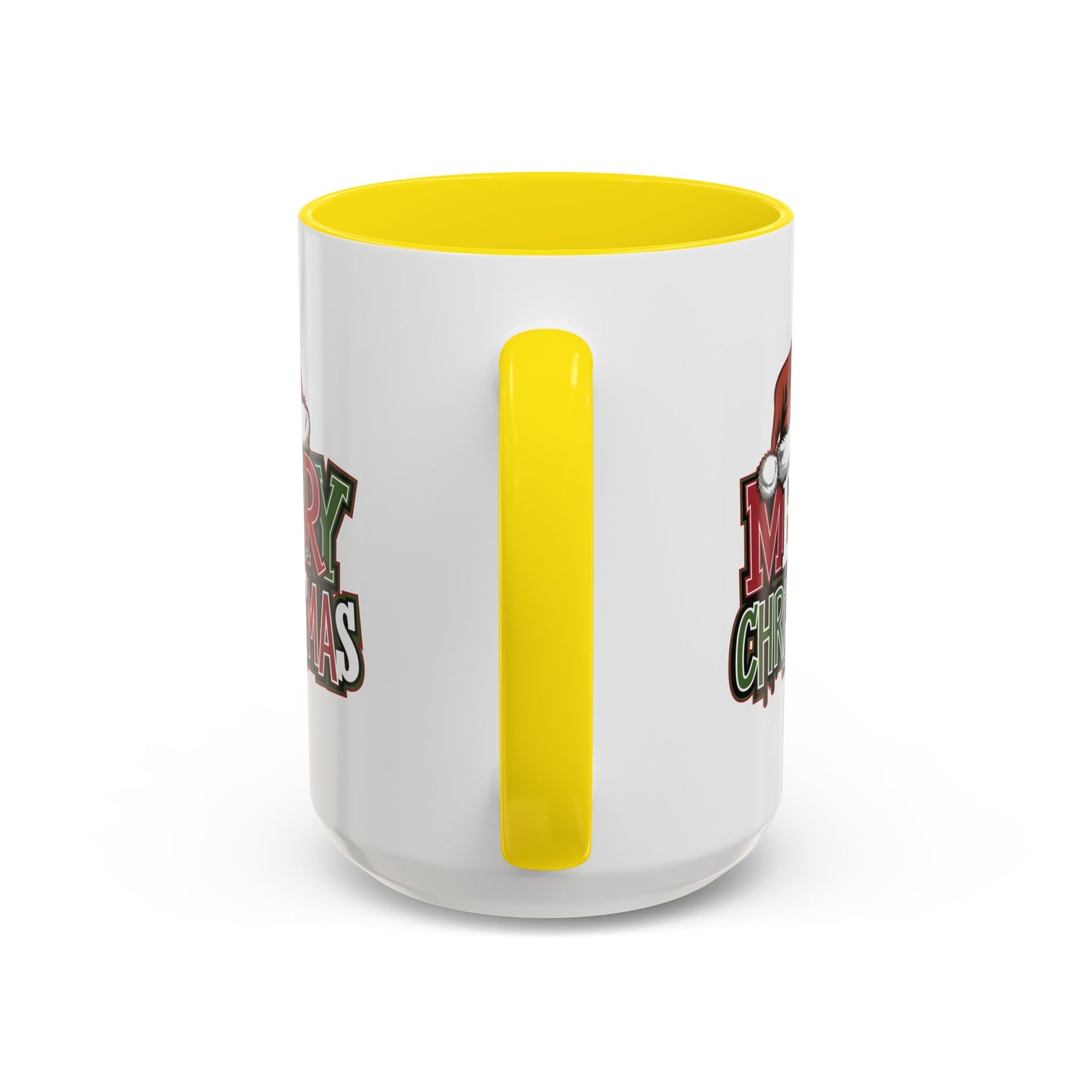 Christmas Mug - Merry Christmas Red Green & White Graffiti Hat