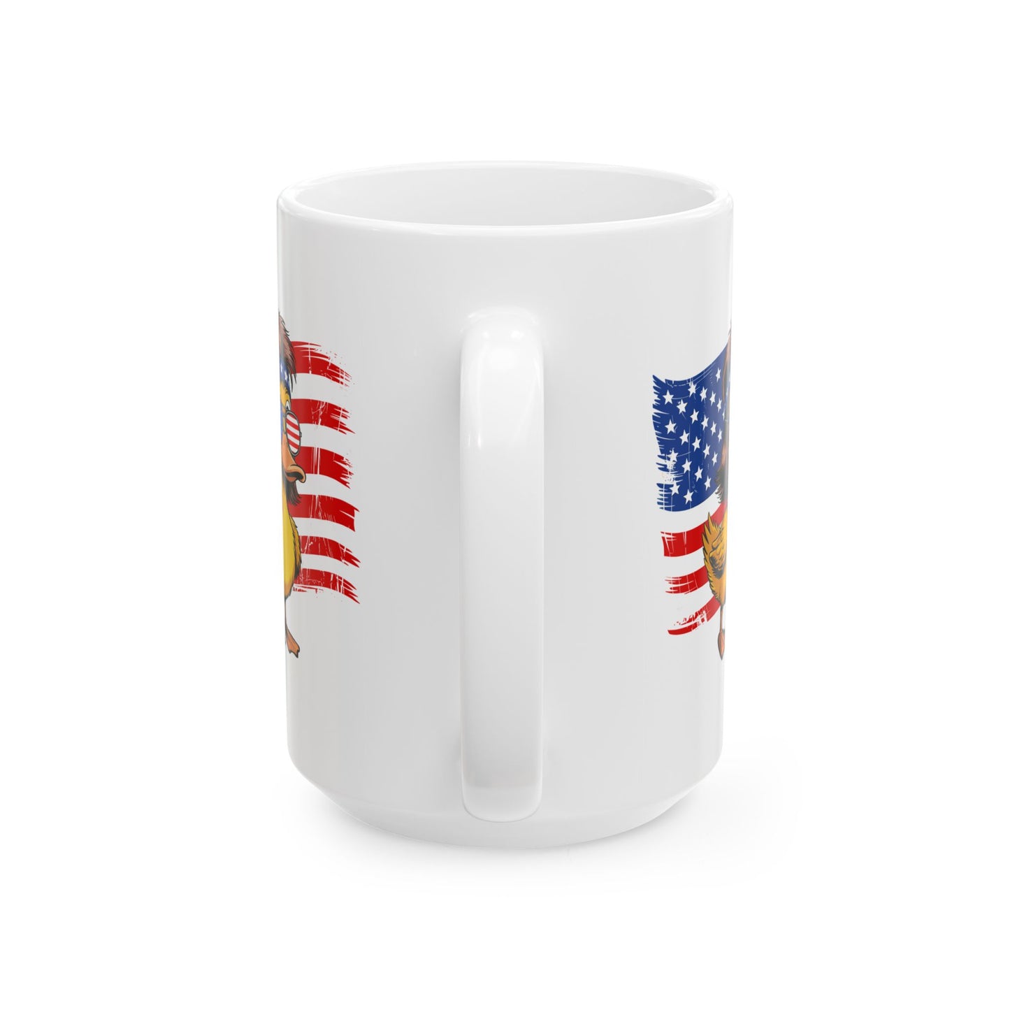 4th of July Mug - Patriotic Duck with Mullet