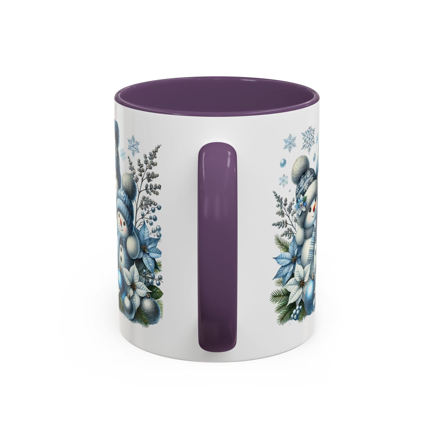 Christmas Mug - Blue Snowman Family