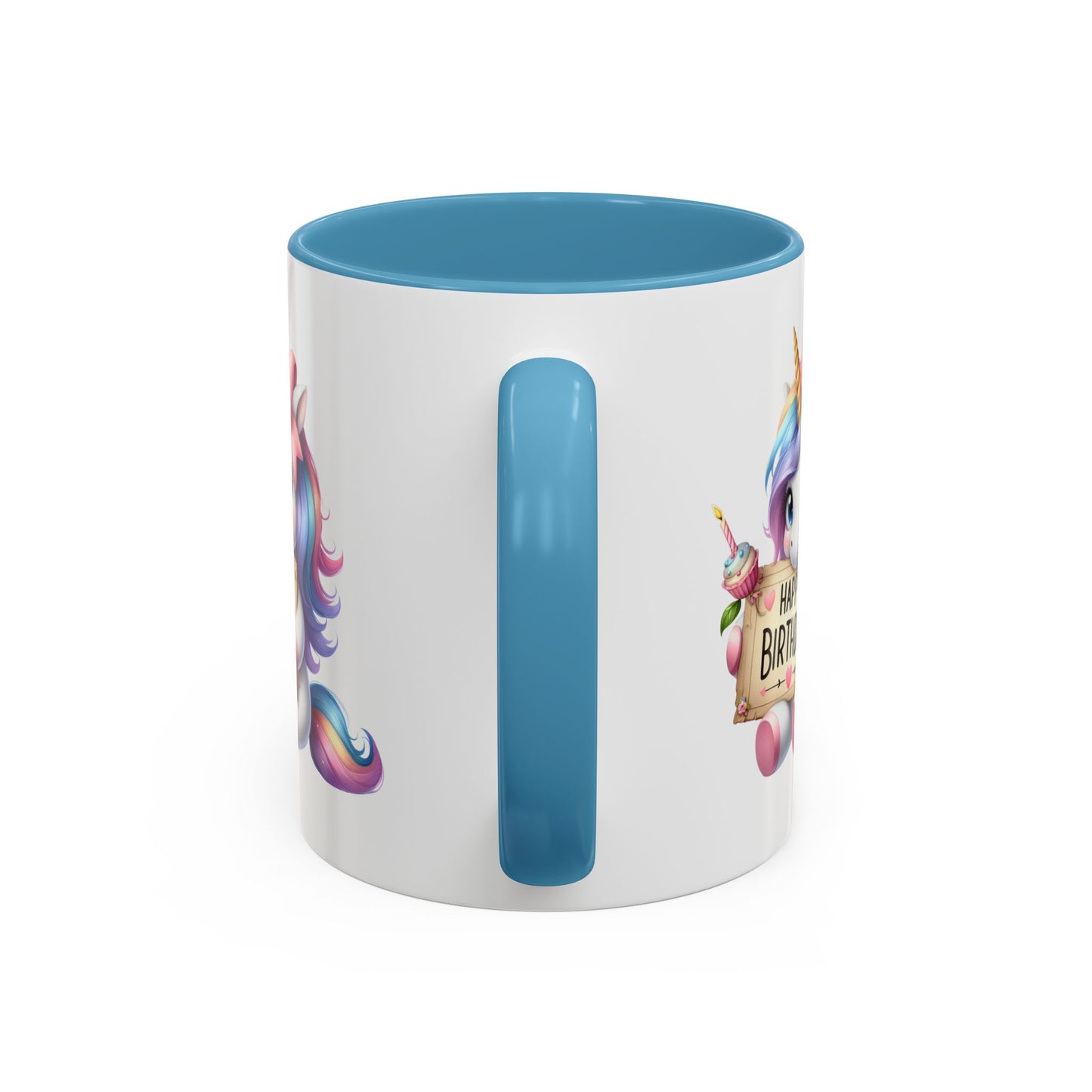 Birthday Mug - Girl Unicorn Happy Birthday Sign