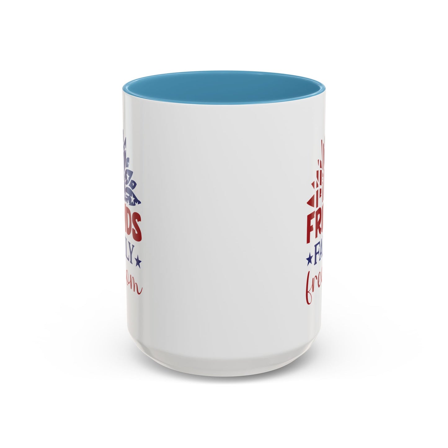 4th of July Mug - Friends Family Freedom Sunflower