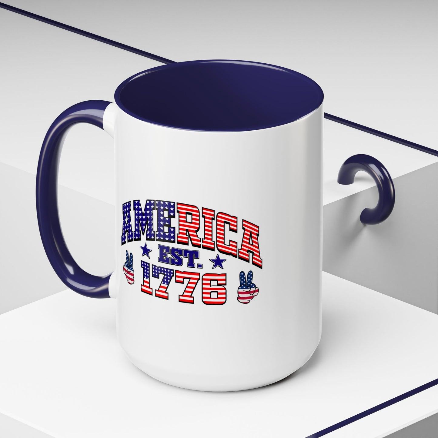 4th of July Mug - American Est 1776 Patriotic Flag