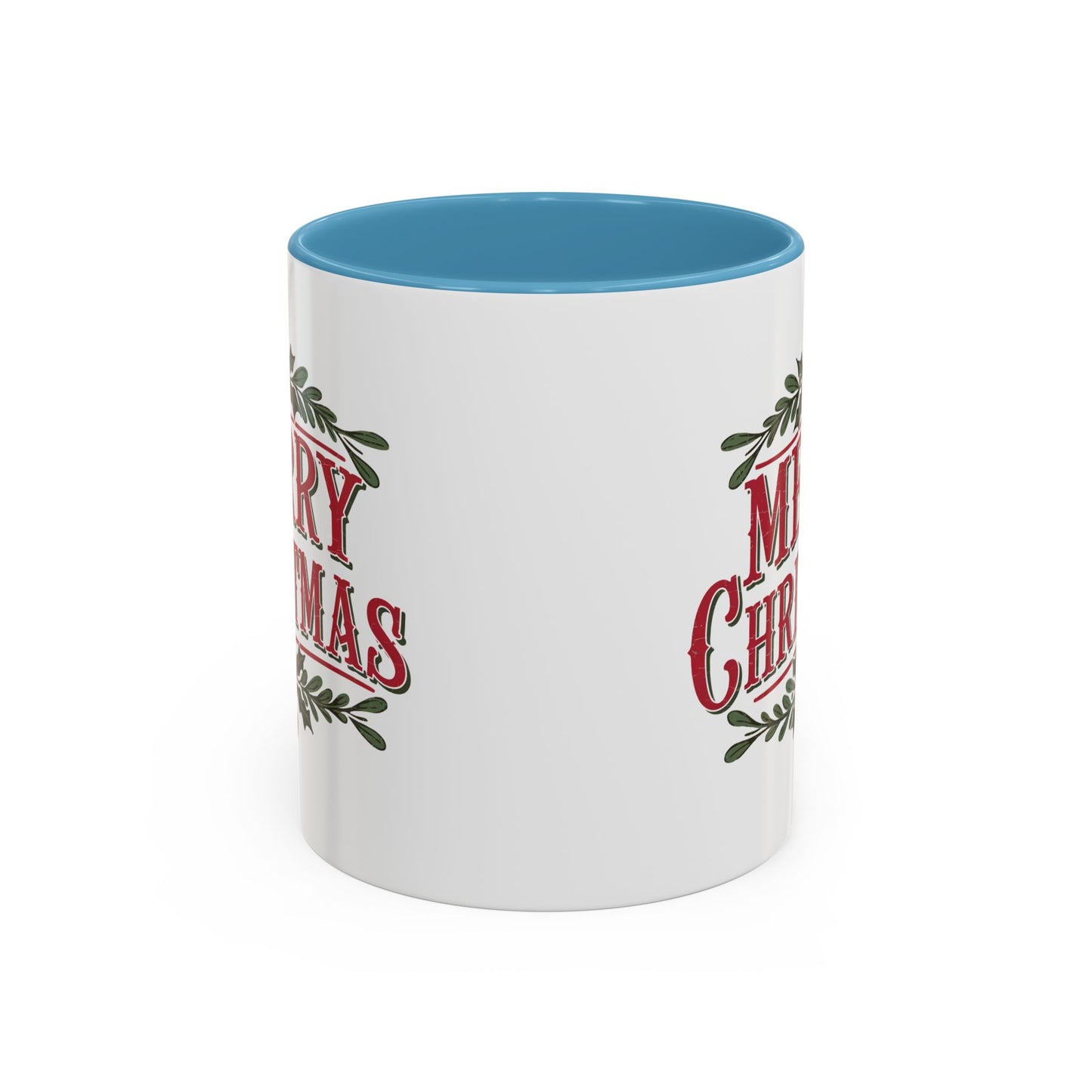 Christmas Mug - Merry Christmas Maroon Text Ornament Decorations