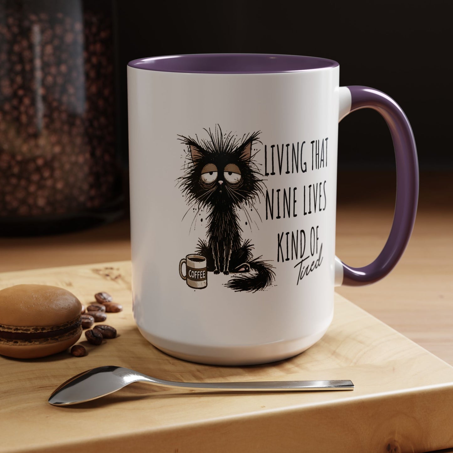 Humor Mug - Living That Nine Lives