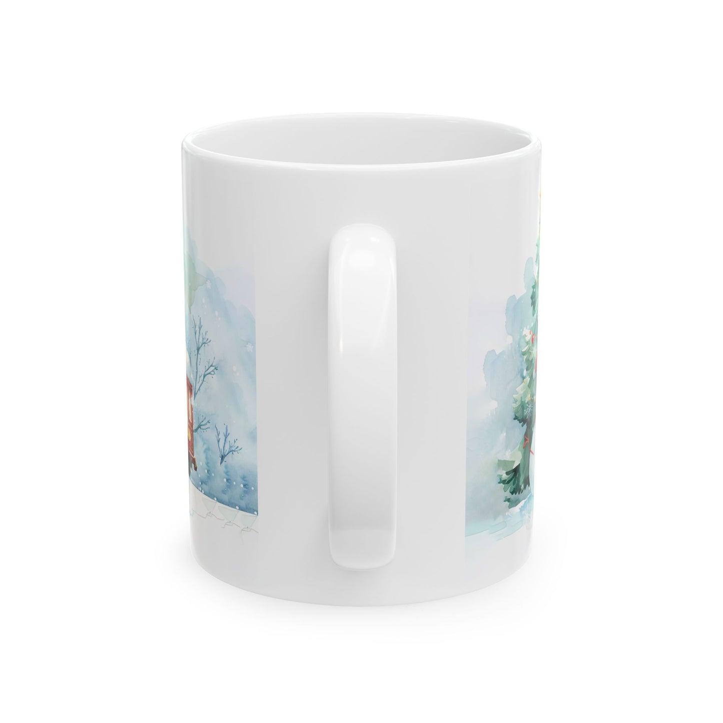 Christmas Mug - Snowman and Train Wrap 2