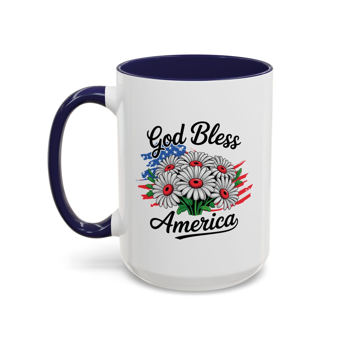 4th of July Mug - God Bless America Daisies