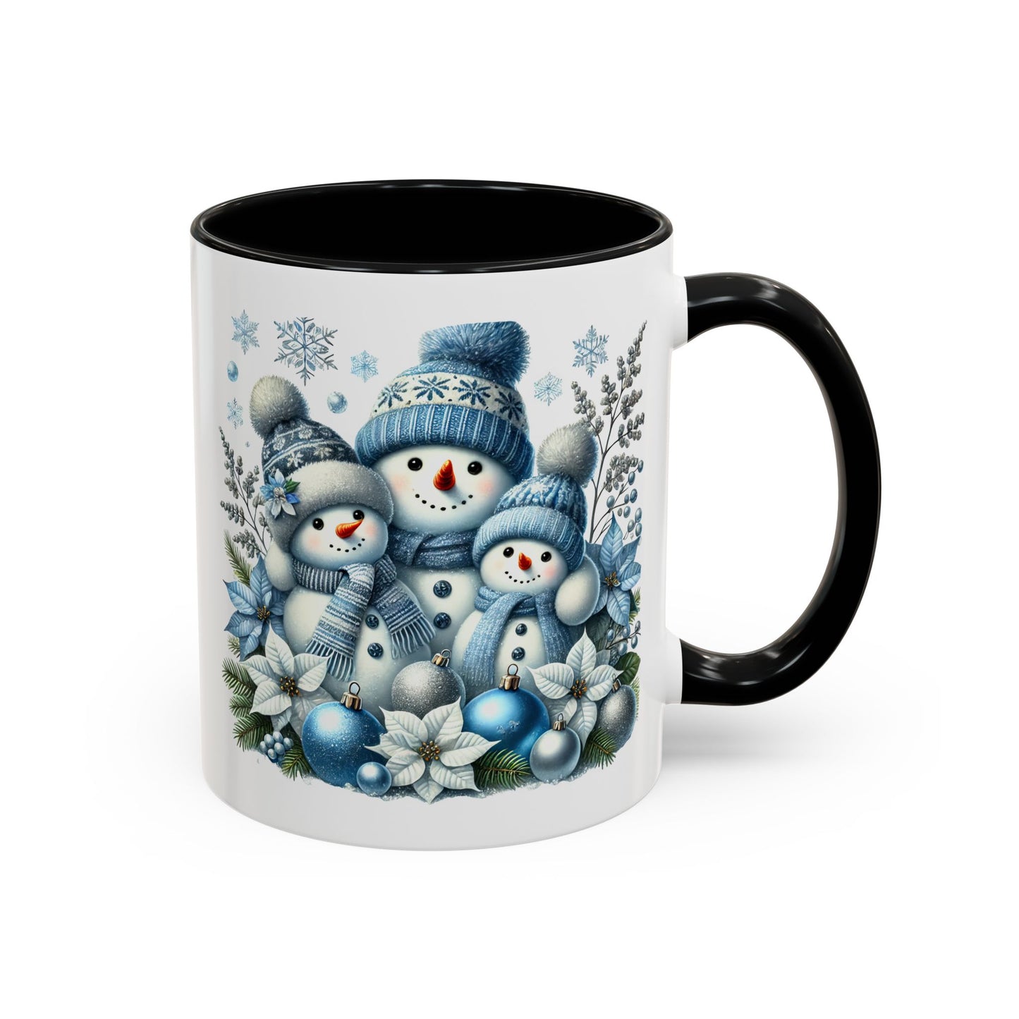 Christmas Mug - Blue Snowman Family
