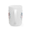 4th of July Mug - Patriotic Cross with Ribbon & Stars
