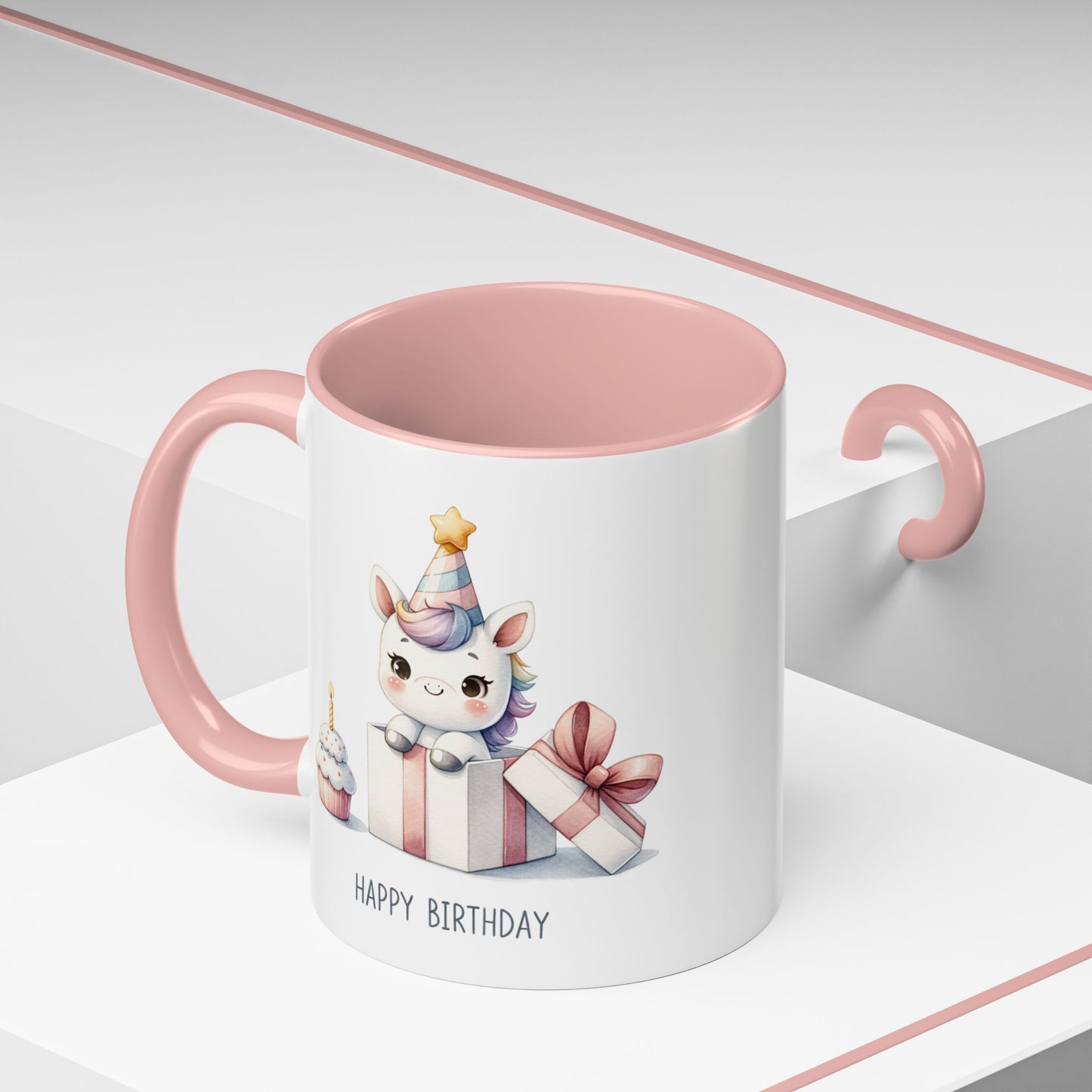 Birthday Mug - Unicorn With Present