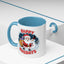 Christmas Mug - Happy Holidays Red & White Text Santa Snowman