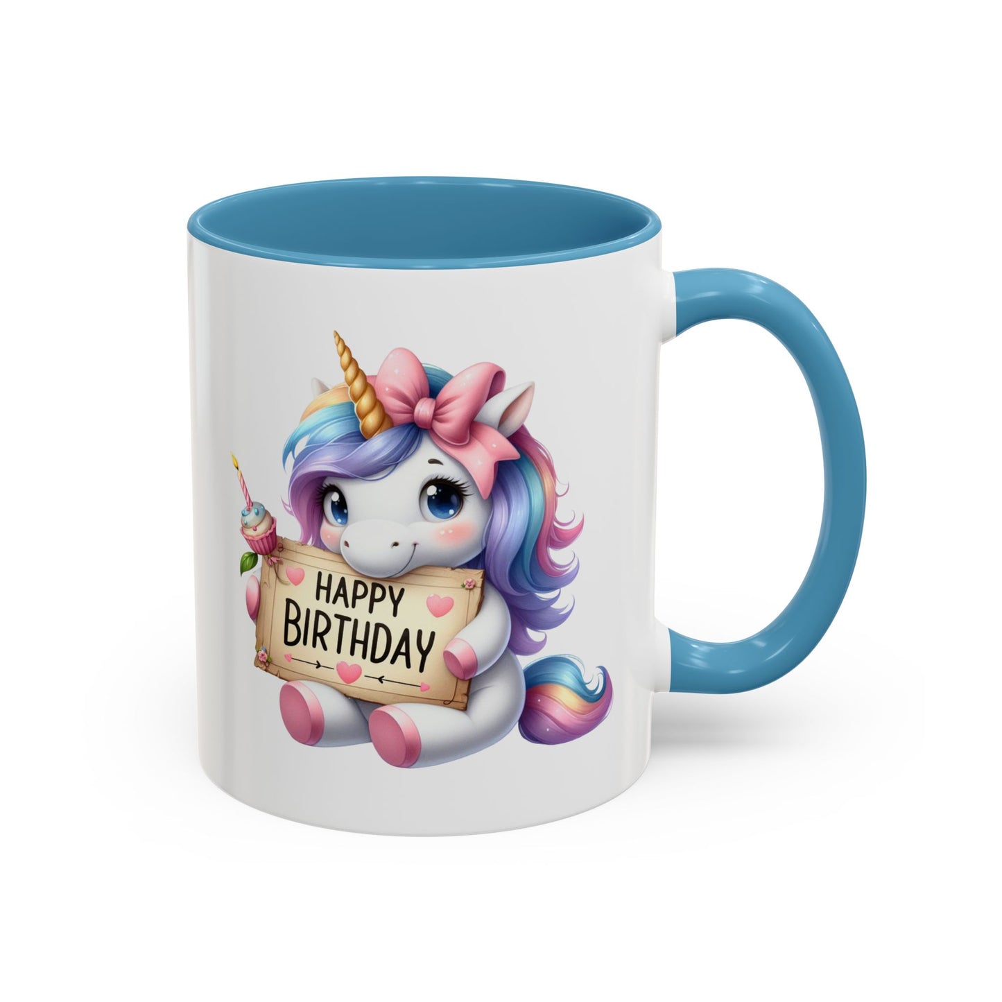 Birthday Mug - Girl Unicorn Happy Birthday Sign