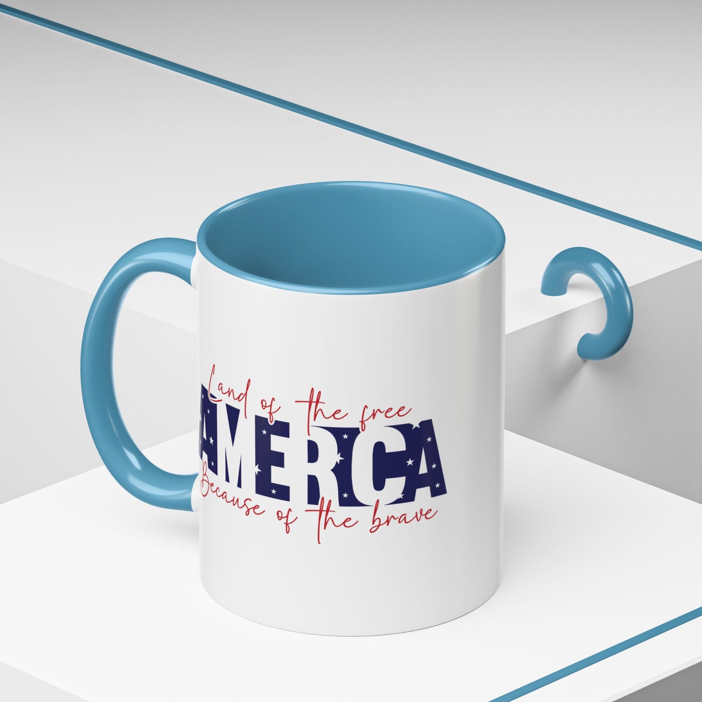 4th of July Mug - American Land of the Free Stars