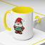 Christmas Mug - Merry Christmas White & Green Text Gnome Snow
