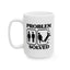 Humor Mug - Problem Solved - Girl Kicks Boy