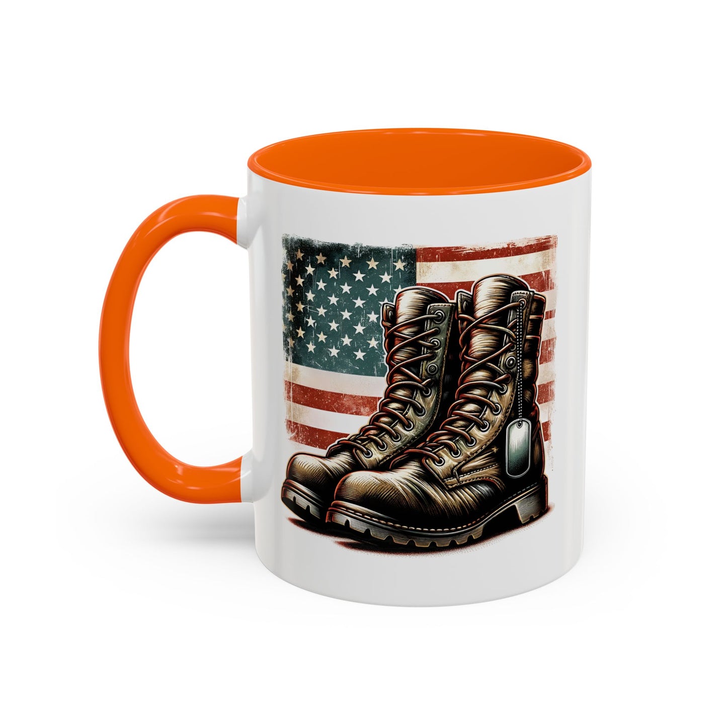 4th of July Mug - Fallen Soldier Boots Flag