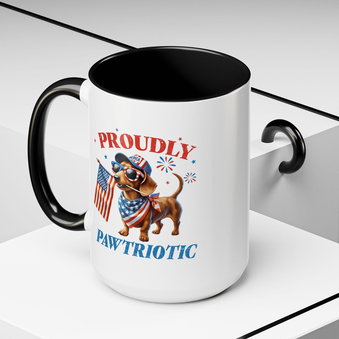 4th of July Mug - Proudly Pawtriotic Dog