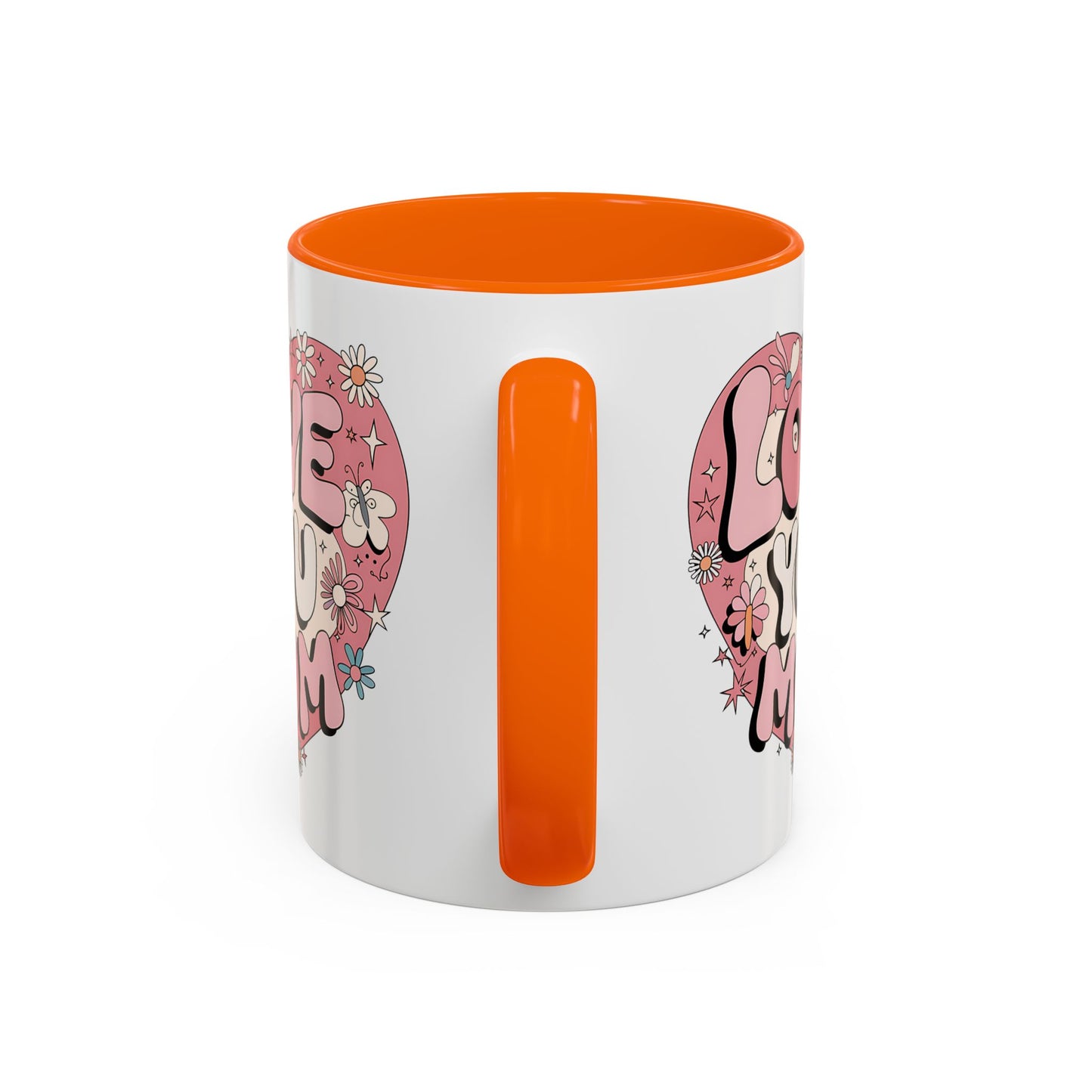 Mother's Day Mug - Love You Mom Retro Heart