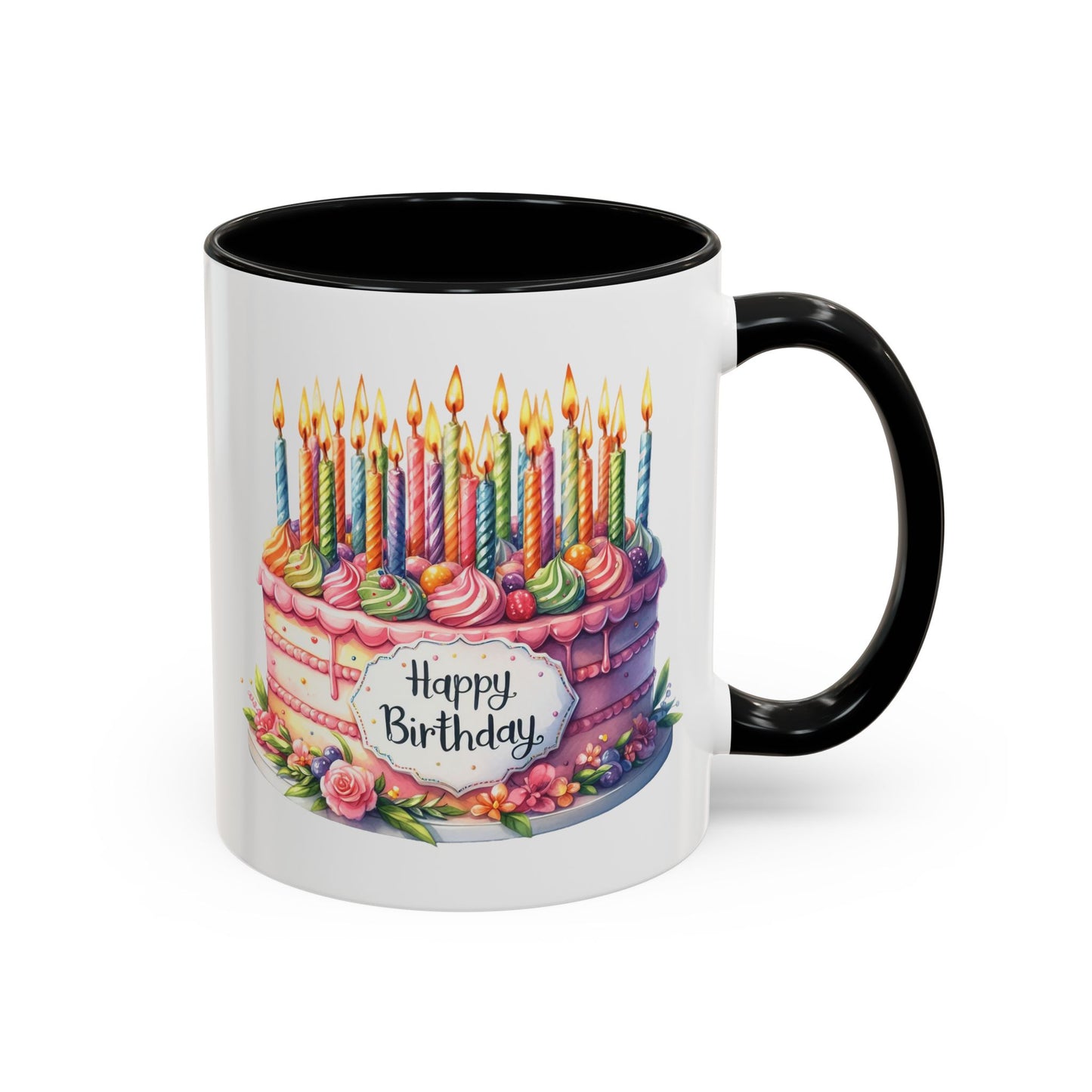 Birthday Mug - Happy Birthday Large Cake With...