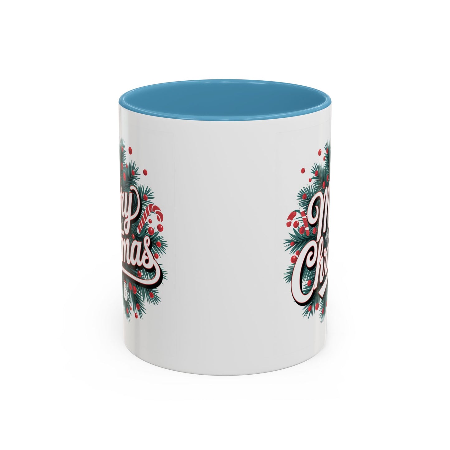 Christmas Mug - Merry Christmas White & Red Embossed Text