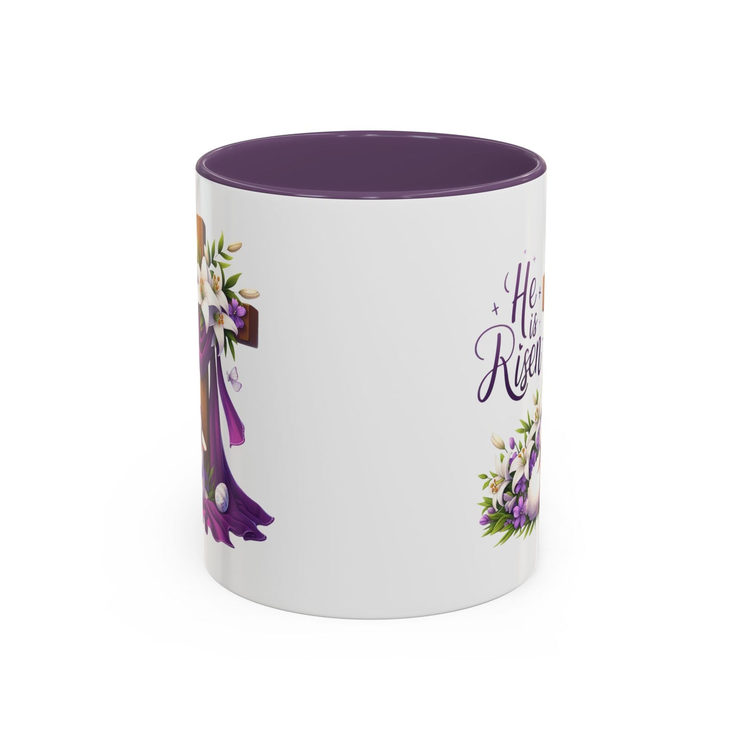 Easter Mug - He Is Risen Cross